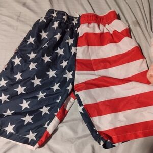 American flag design swimming trunks